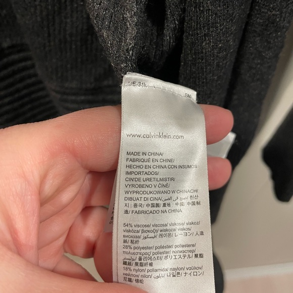 CALVIN KLEIN Charcoal Grey Knit Cardigan - Picture 8 of 9